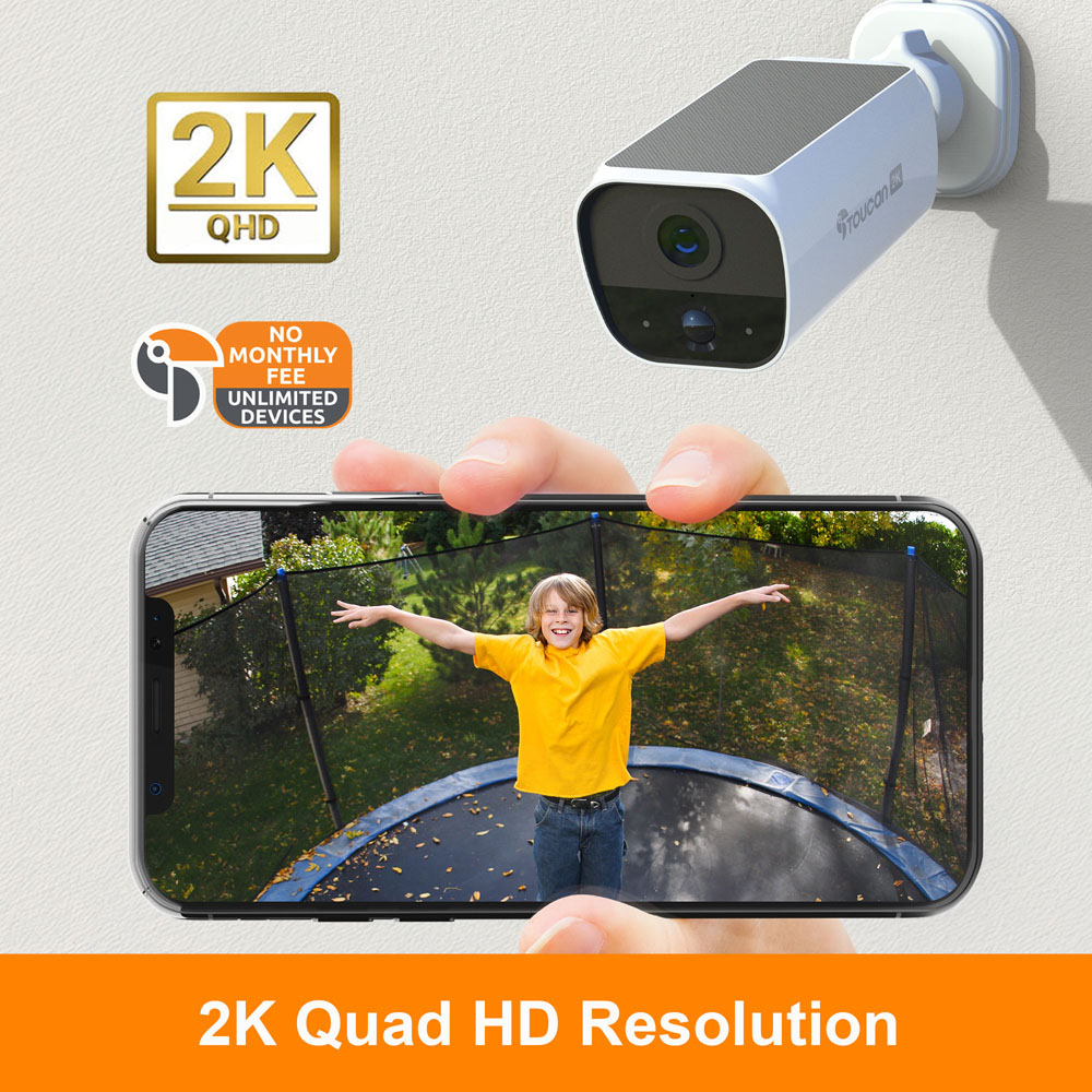 Toucan S5 Solar Powered Wireless Security Camera with 2K QHD Video Image 8