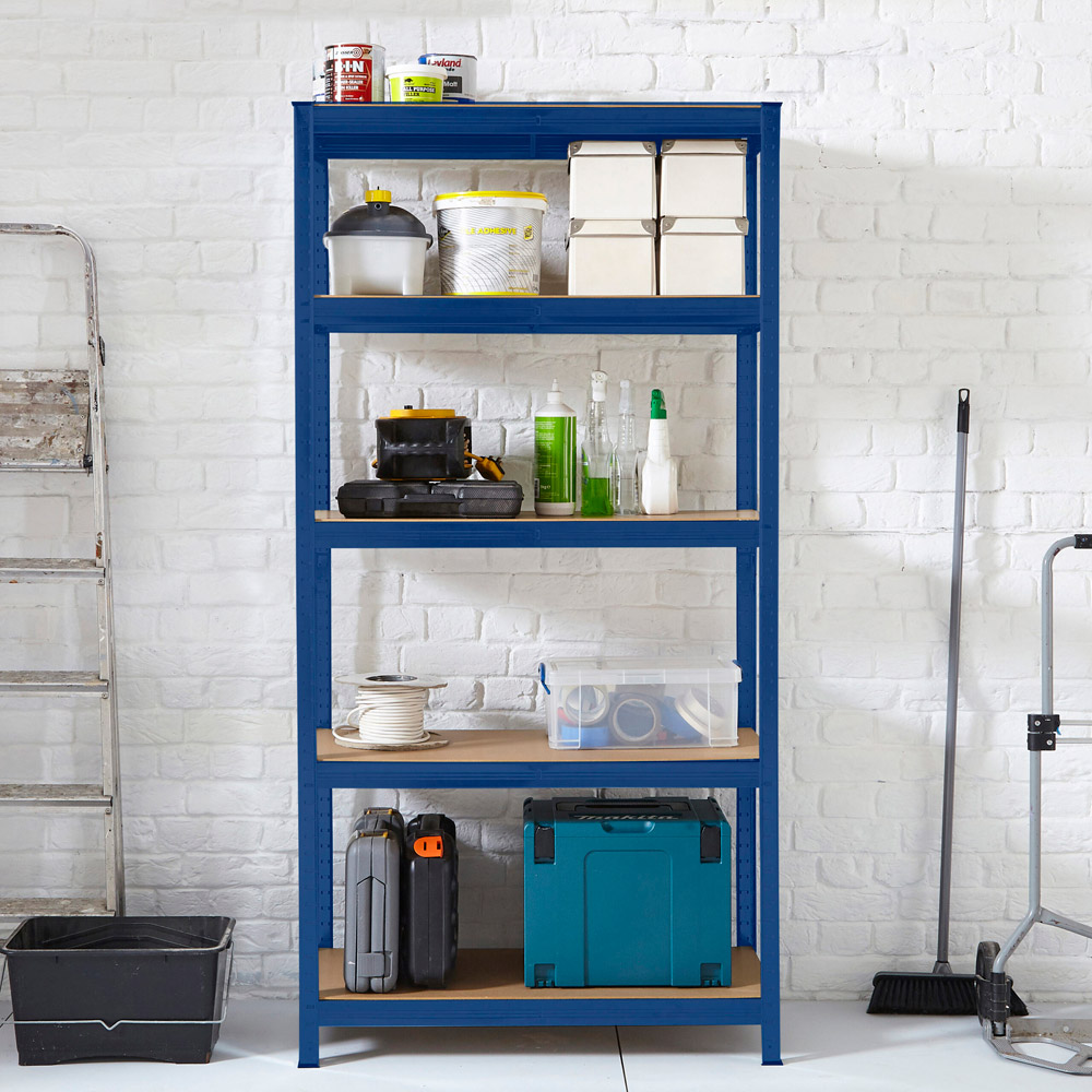 Neo Blue 5 Tier Steel Garage Shelving Wilko