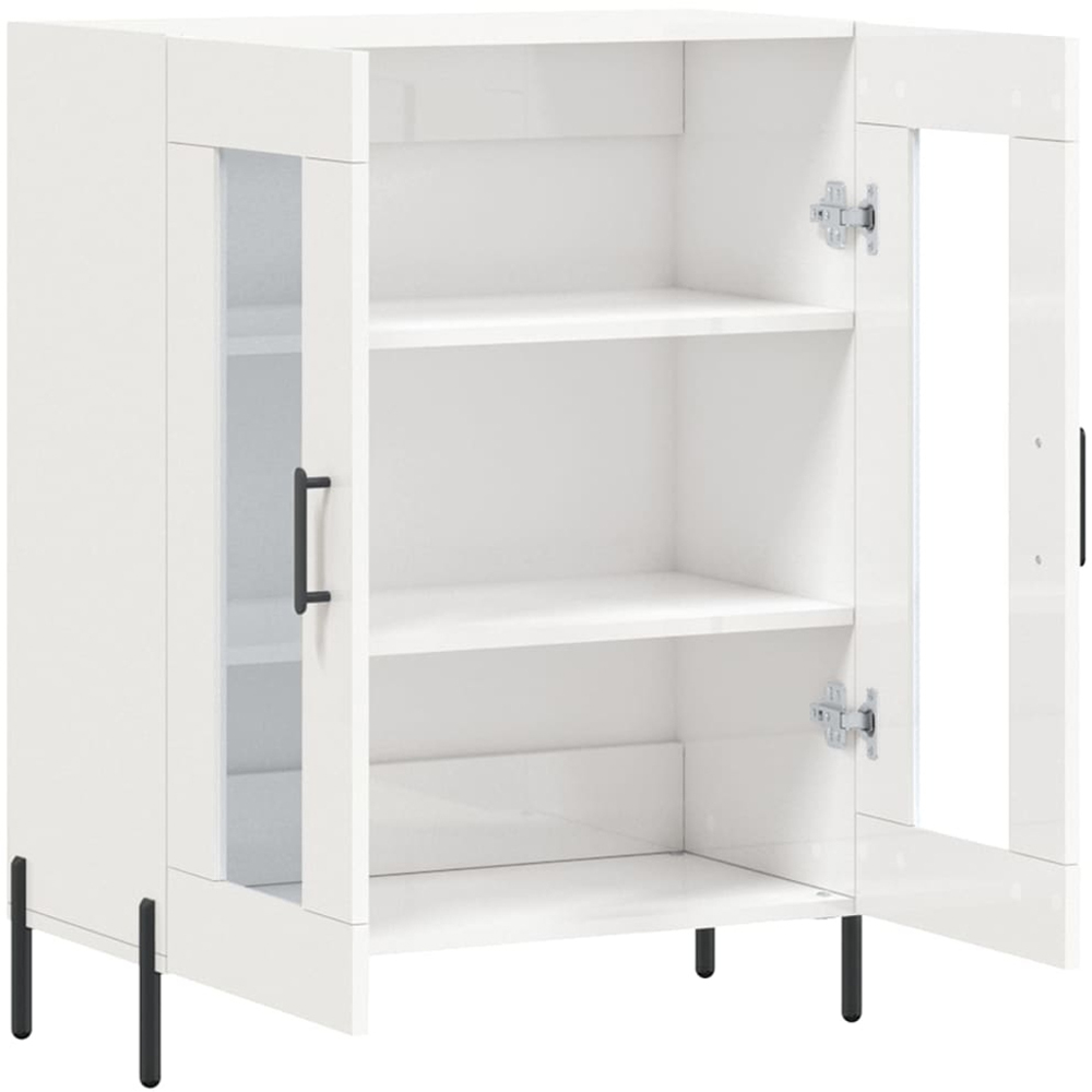vidaXL 2 Door High Gloss White Sideboard Image 6