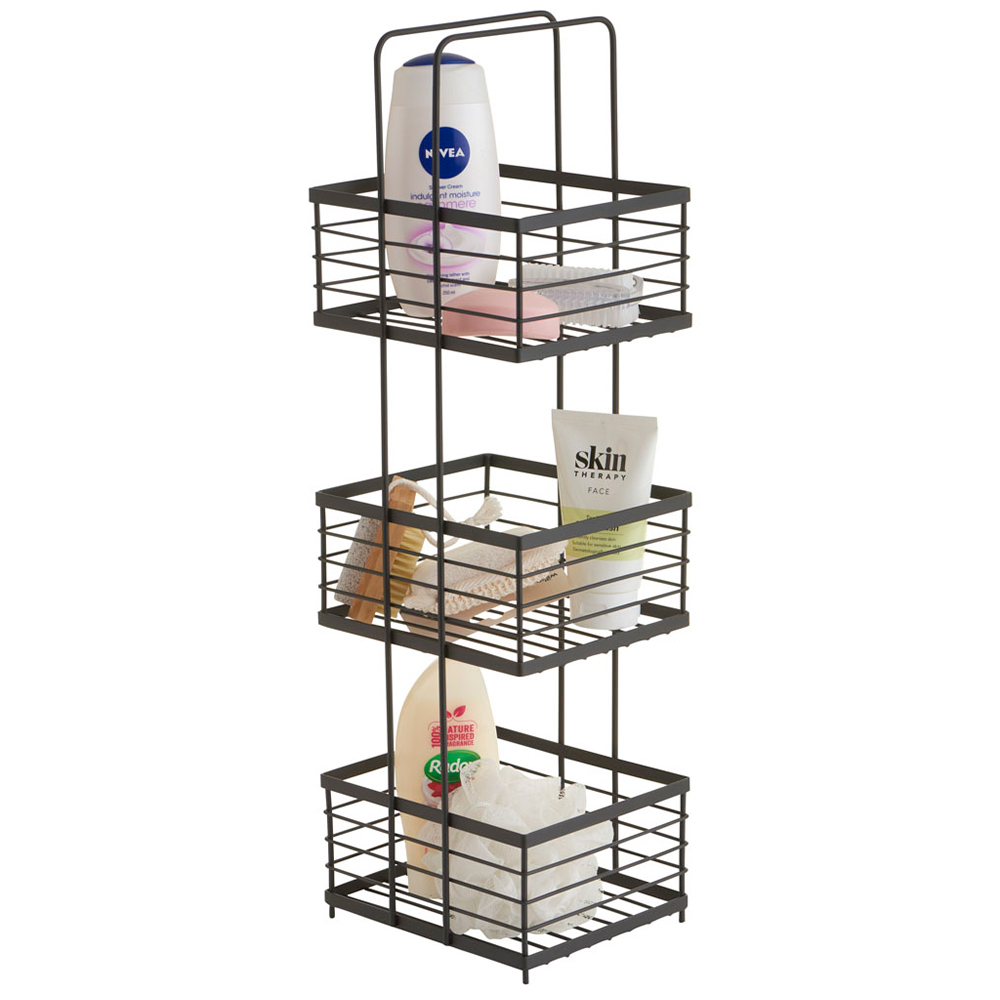 Wilko Matt Black 3 Tier Storage Caddy Wilko