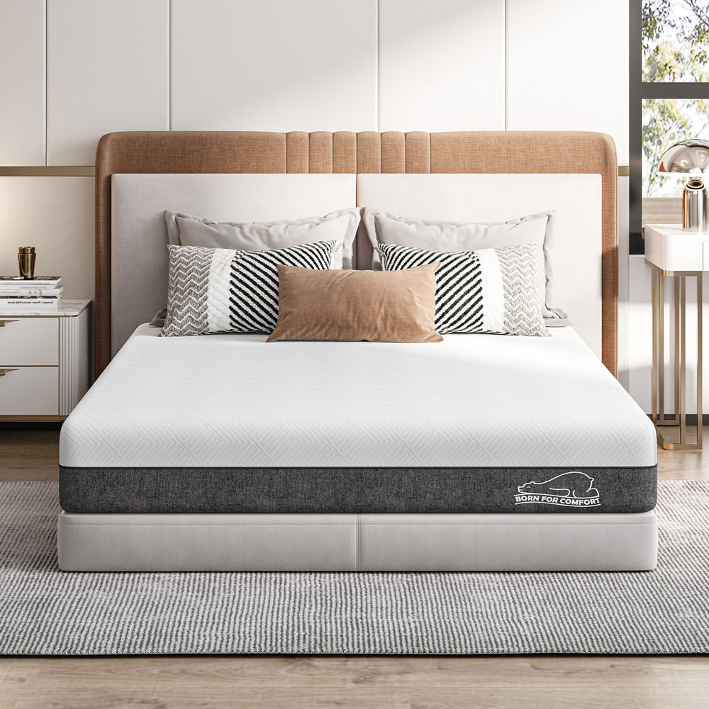 Rattrix Small Double Grey Gel Memory Foam Mattress 12 inch Image 2