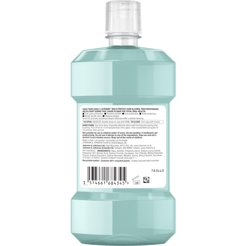 Listerine Multi Protect Gum Fluoride Mouthwash Image 2