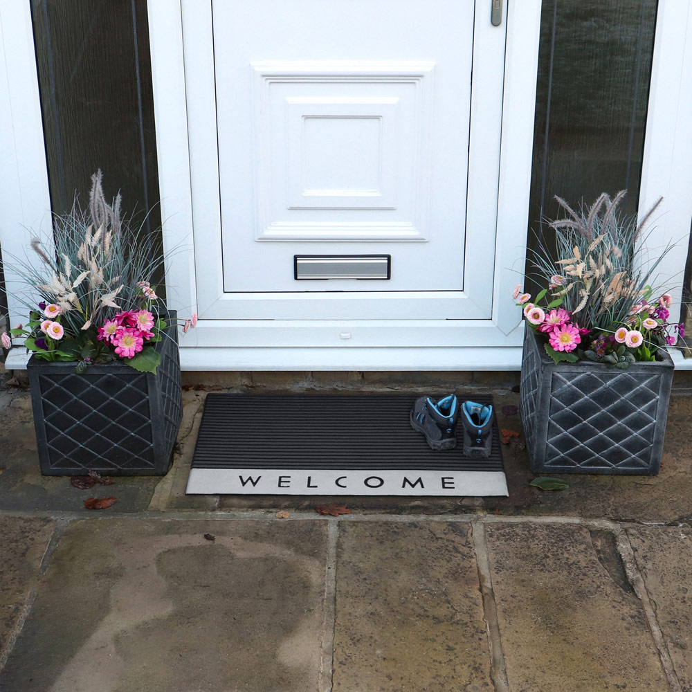 JVL Quartz Welcome Rubber Doormat 45 x 75cm Image 8