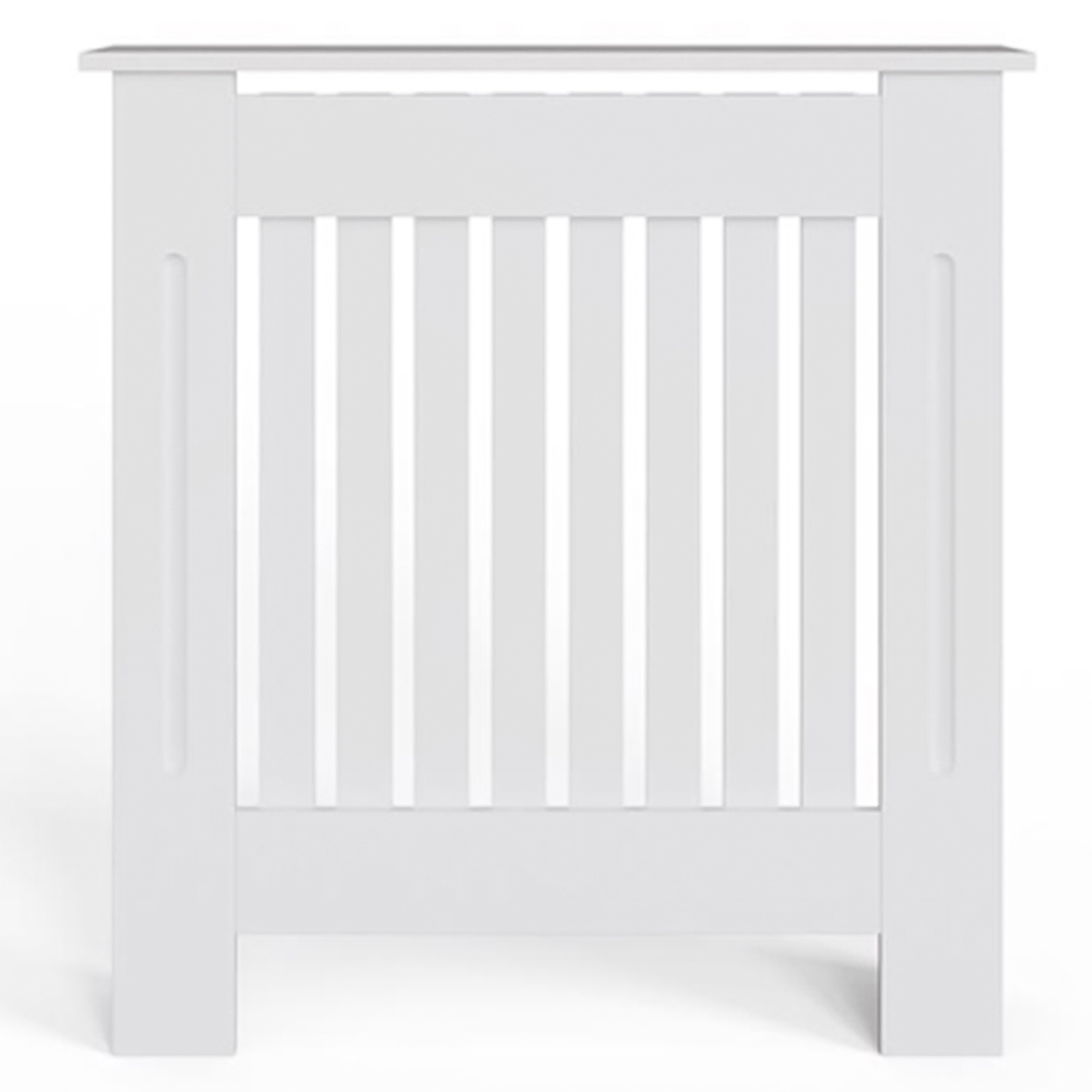 FWStyle White Vertical Slat MDF Radiator Cover Small Image 3