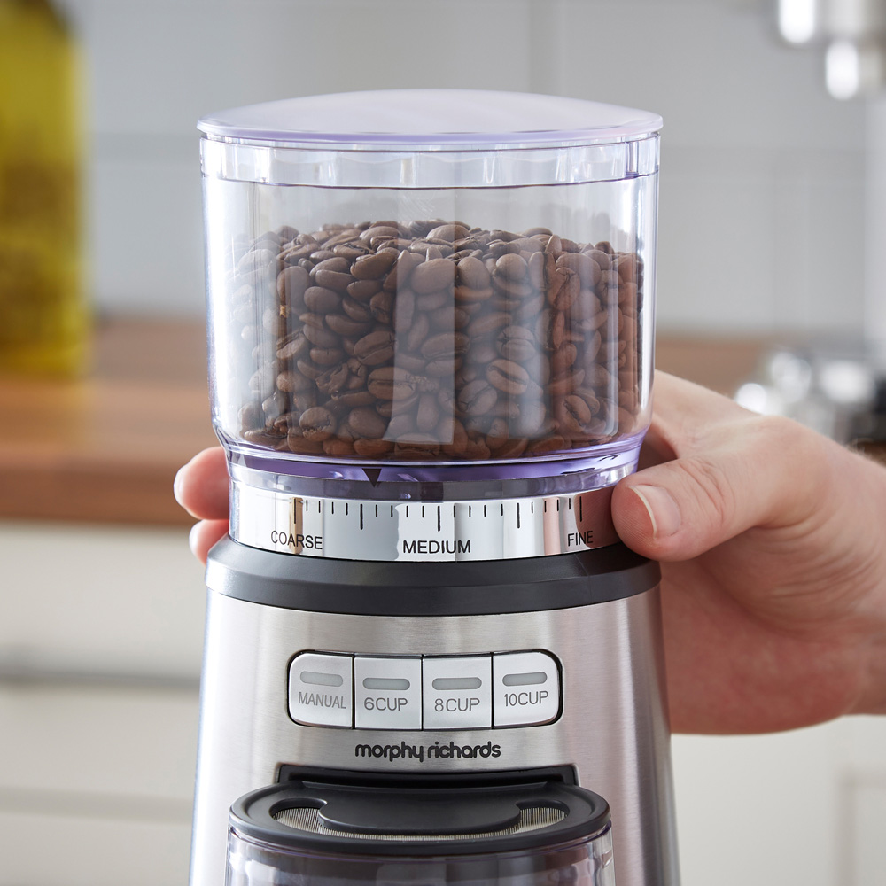 Morphy Richards Brew and Blend Electric Stainless Steel Coffee Grinder with Burr Image 6