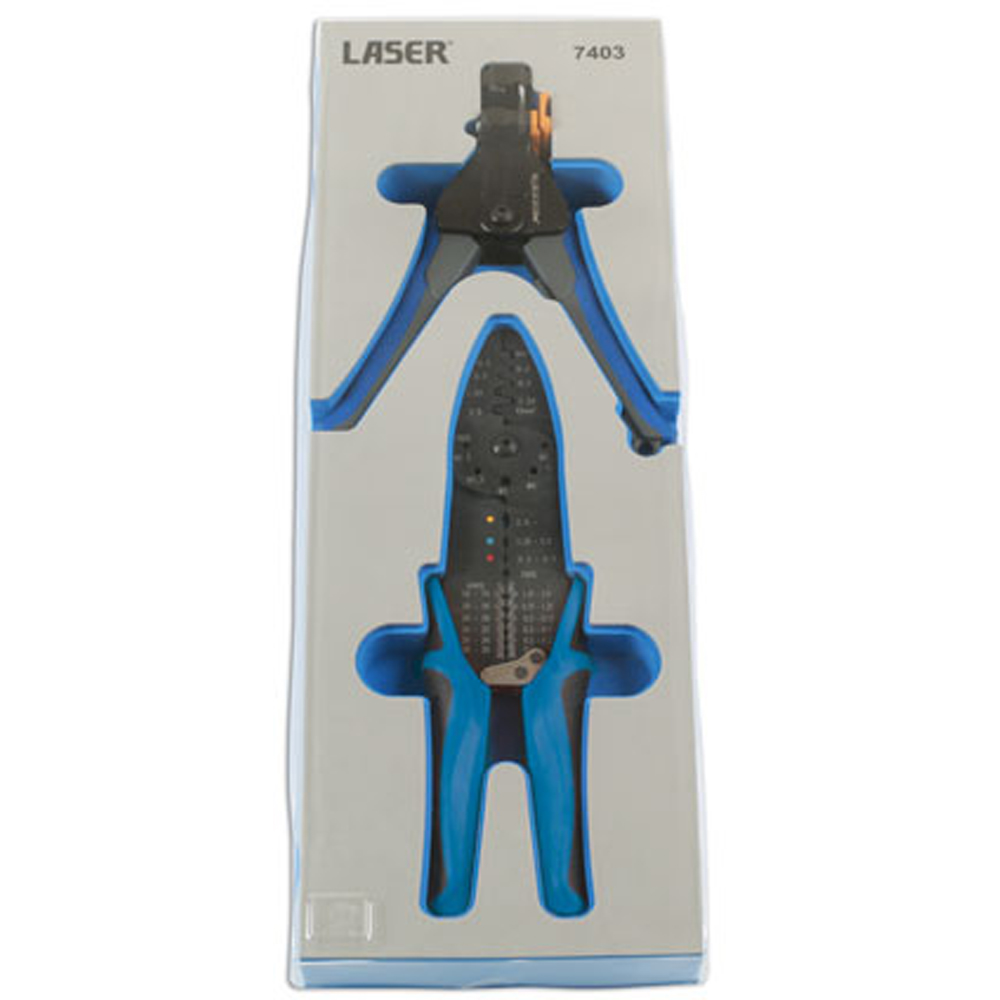 Laser 2 Piece Wire Cutter Crimper and Stripper Set Image 4