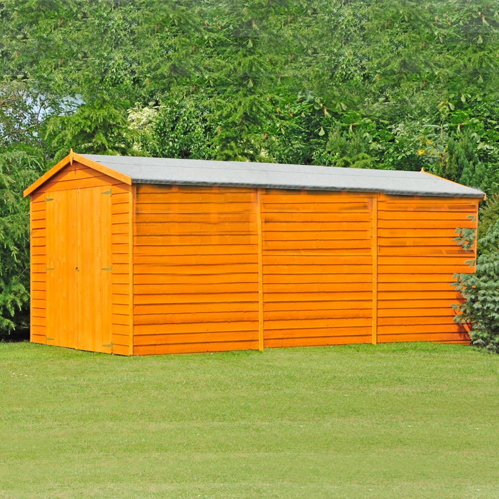 Shire 10 x 15ft Double Door Overlap Apex Wooden Shed Image 2