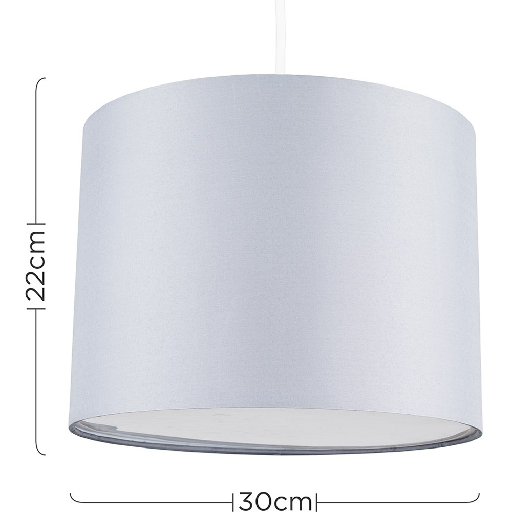 ValueLights Torbery Nesting Grey Pendant Lamp Shades with Diffusers 3 Pack Image 5