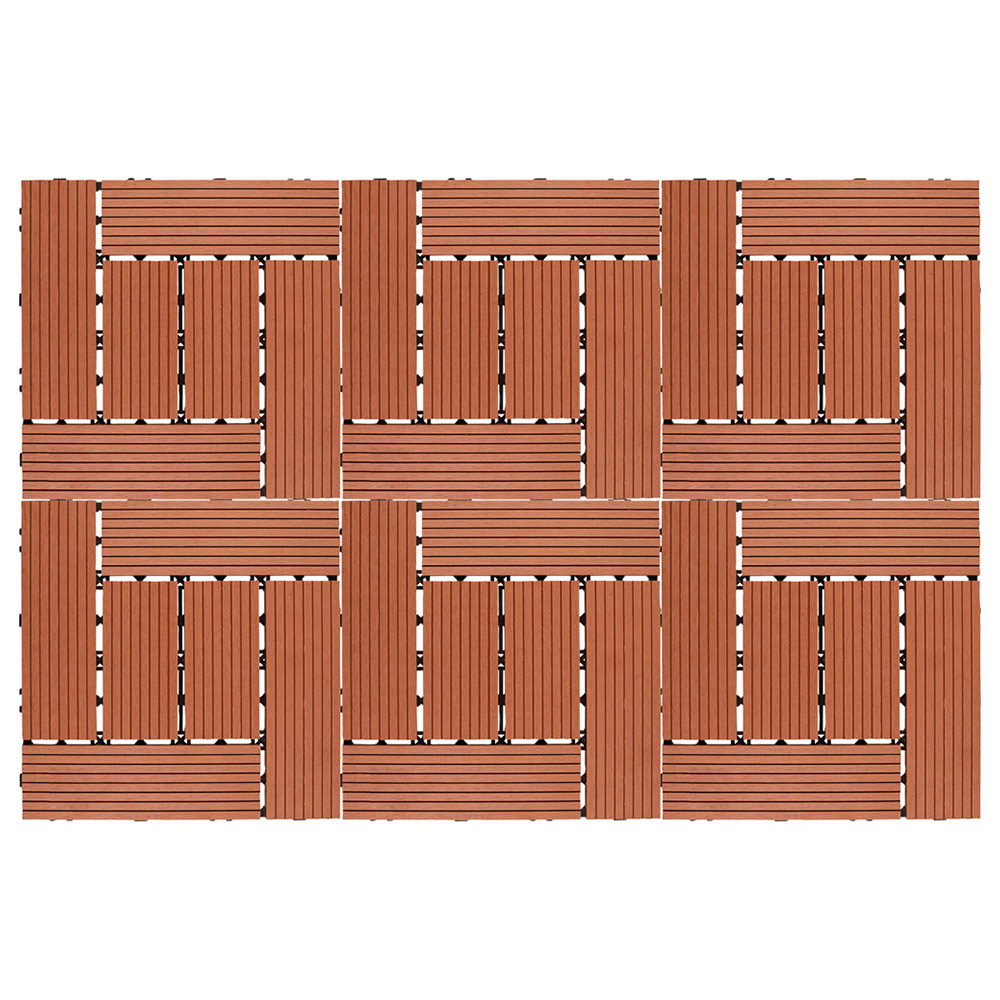 St Helens Brick Deck Tiles 6 Pack 29.5 x 29.5cm Image 1