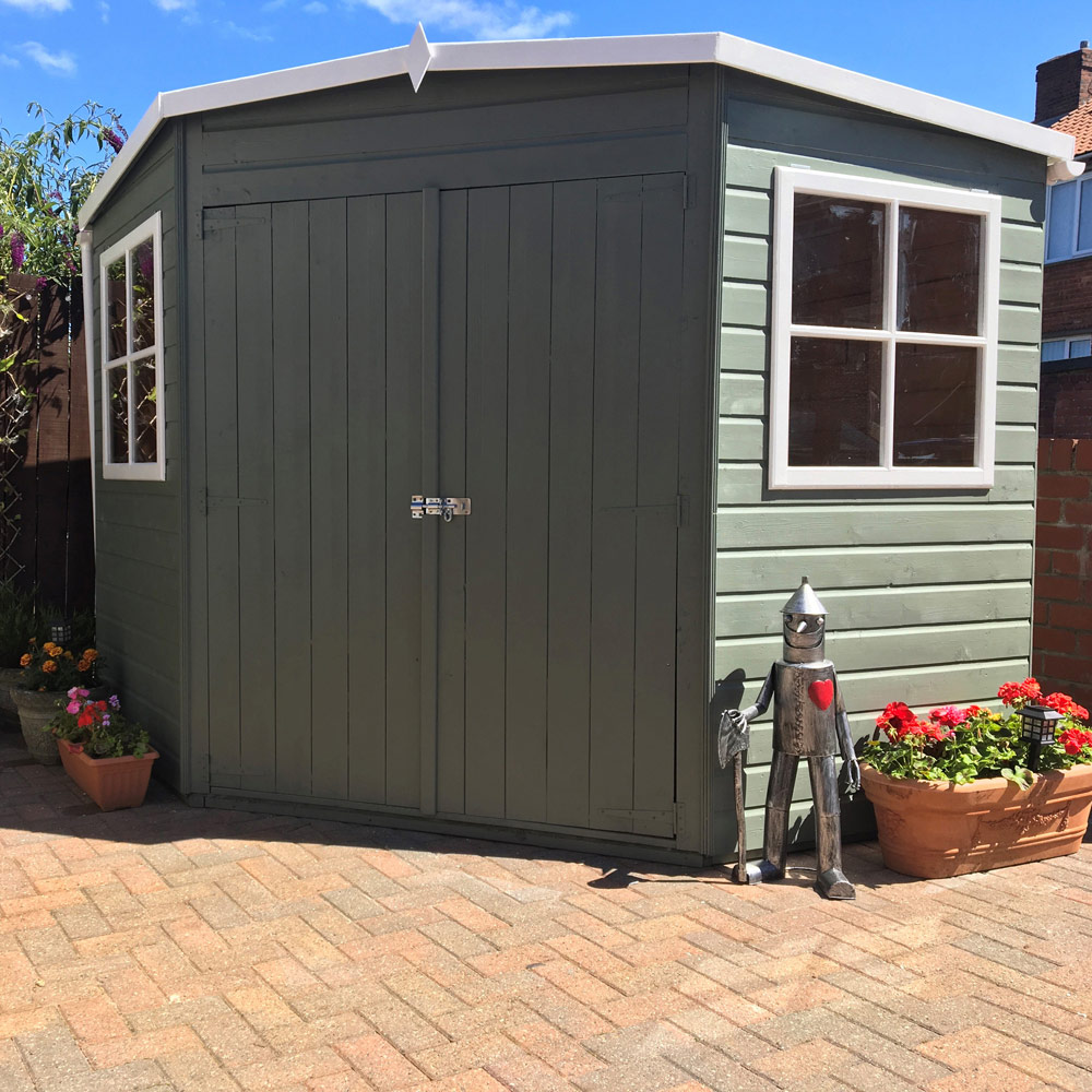 Shire 7 x 7ft Double Door Pressure Treated Corner Shed Image 3