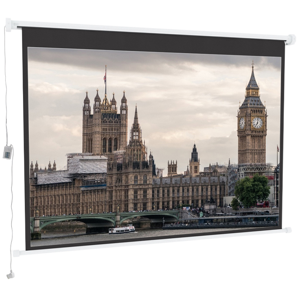 Living and Home Wall Mount Electric Projector Screen 100 inch Image 2