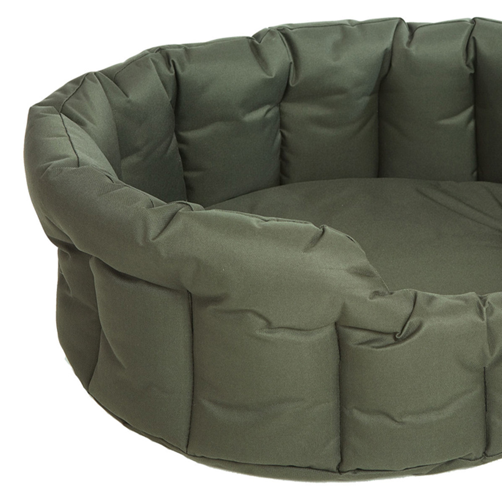 P&L Medium Green Oval Waterproof Dog Bed Image 3