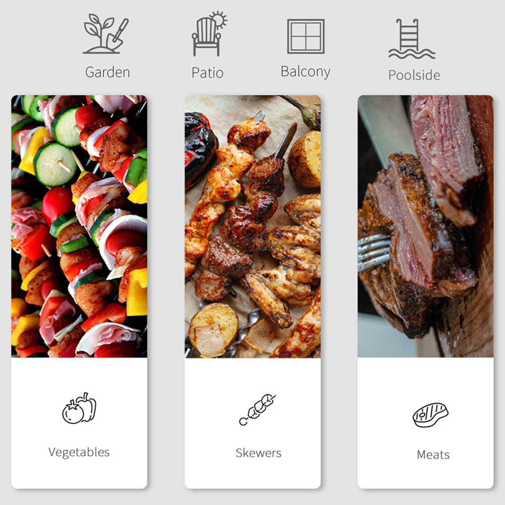 Outsunny Black Portable Kettle Charcoal BBQ Grill Wilko