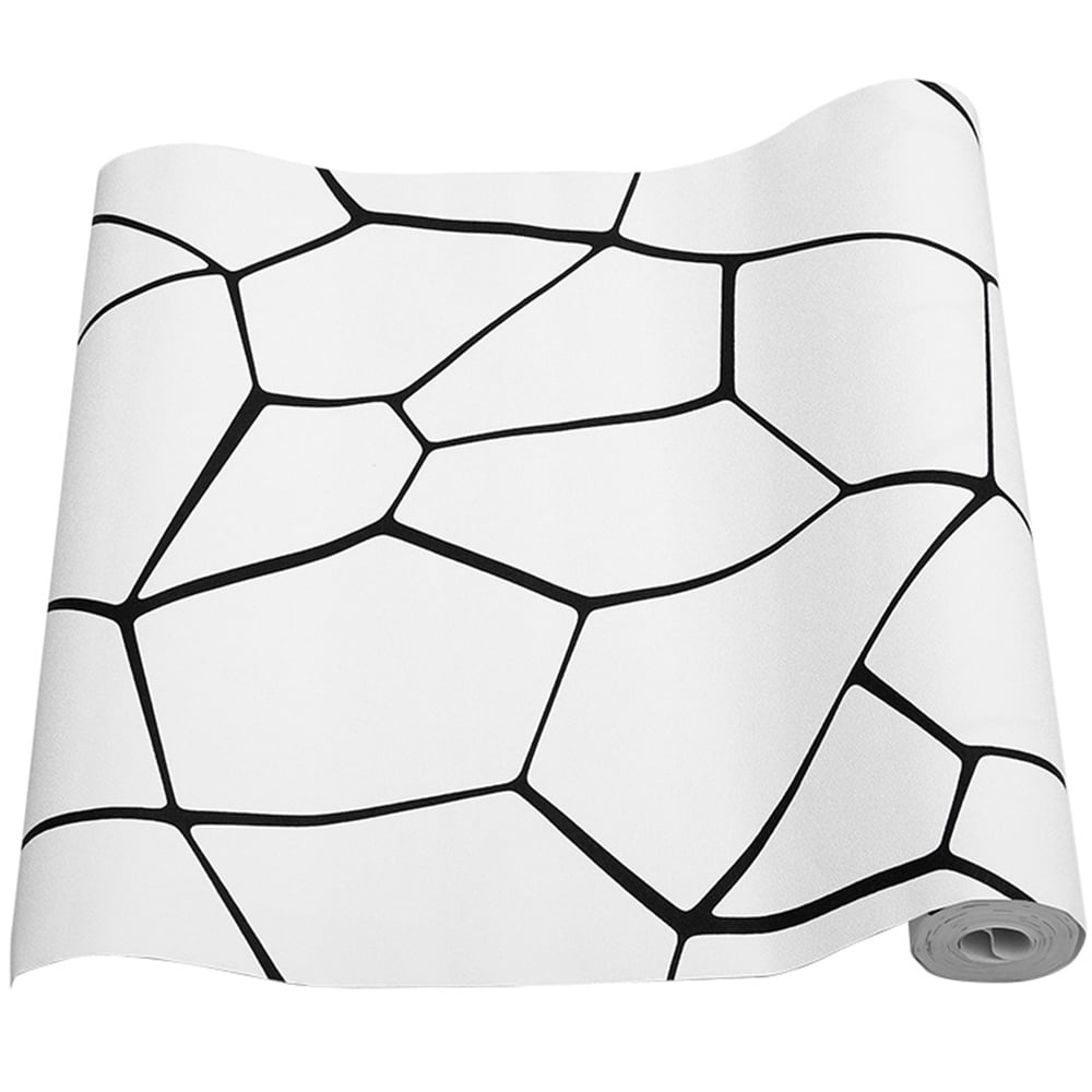 Living and Home Abstract Geometric Black and White Wallpaper Image 2