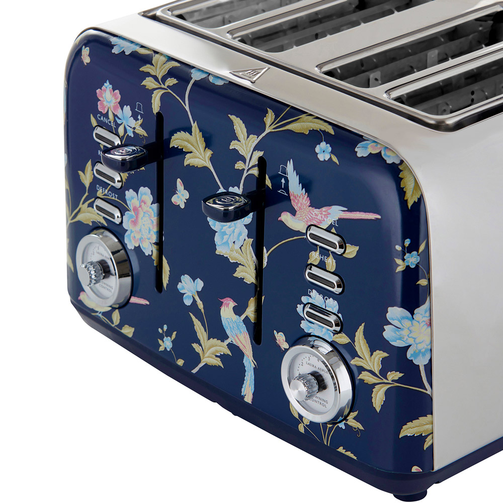 Laura Ashley VQSBT583BSUK Elveden Blue 4 Slice Toaster Image 4