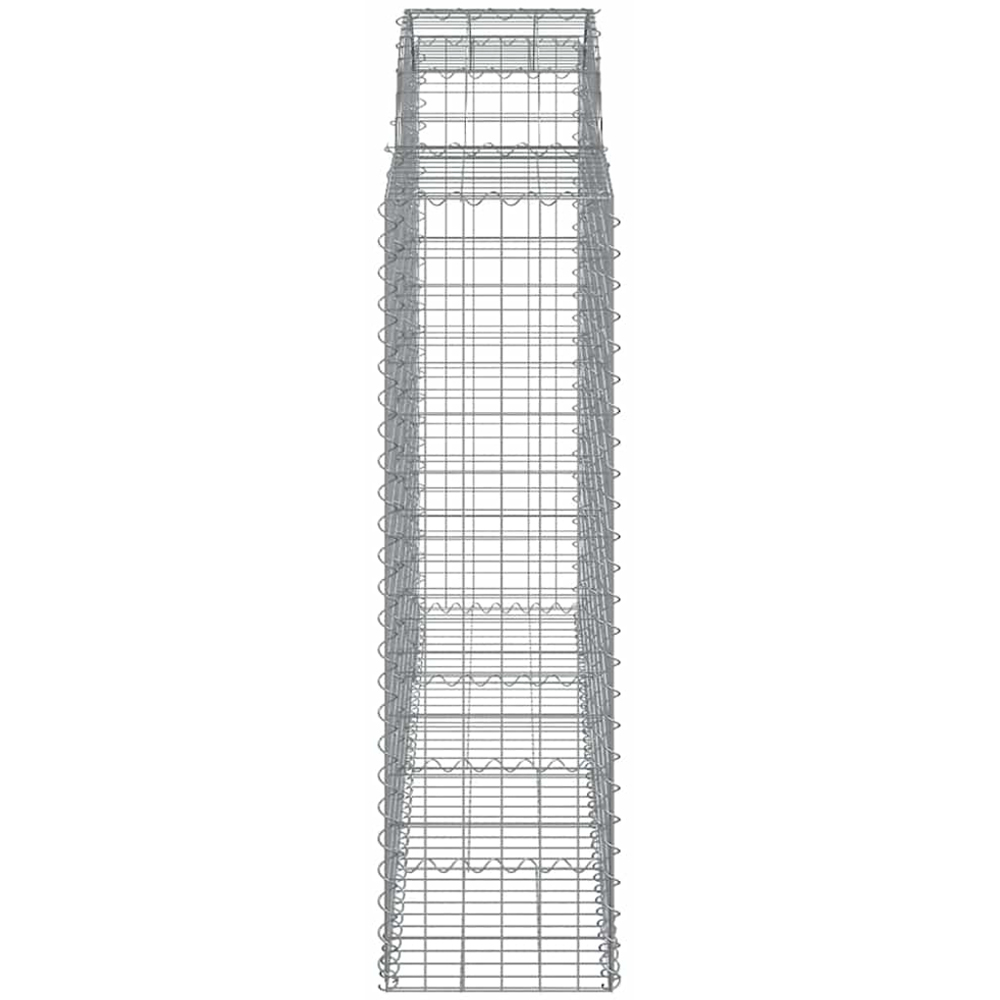 vidaXL Silver Galvanised Iron Arched Gabion Basket 200 x 50 x 140/160cm 5 Pack Image 3