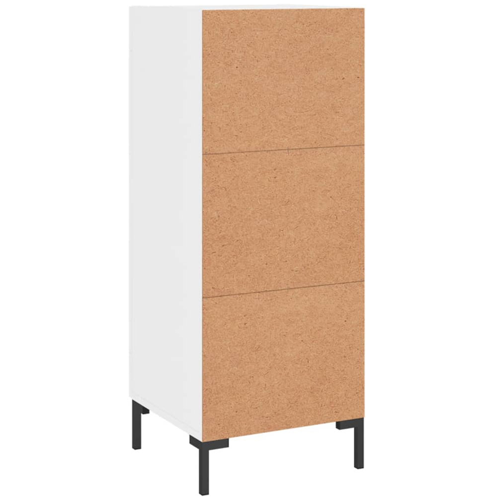 vidaXL Single Door High Gloss White Sideboard Image 8