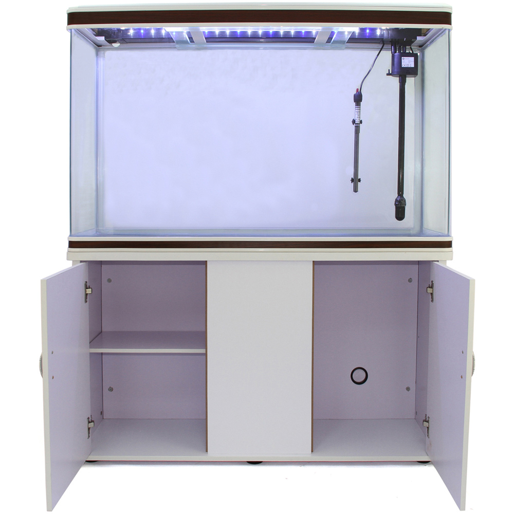 Monster Shop White Aquarium Fish Tank and Cabinet Wilko