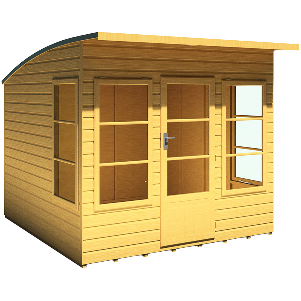 Shire Orchid Pine Wood Curved Roof 8 x 8ft Summerhouse Image 1