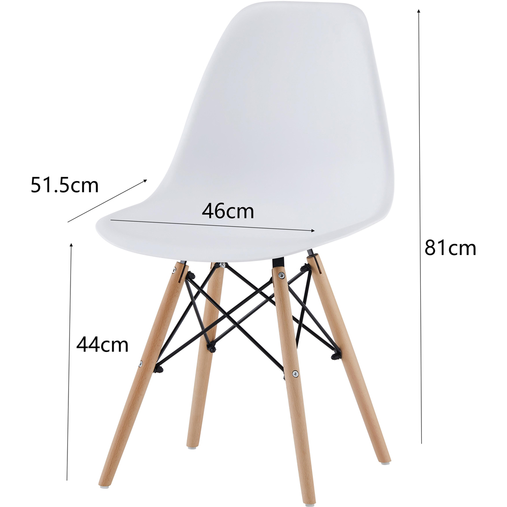 Comfy Living 4 Seater Round Dining Set White Image 9