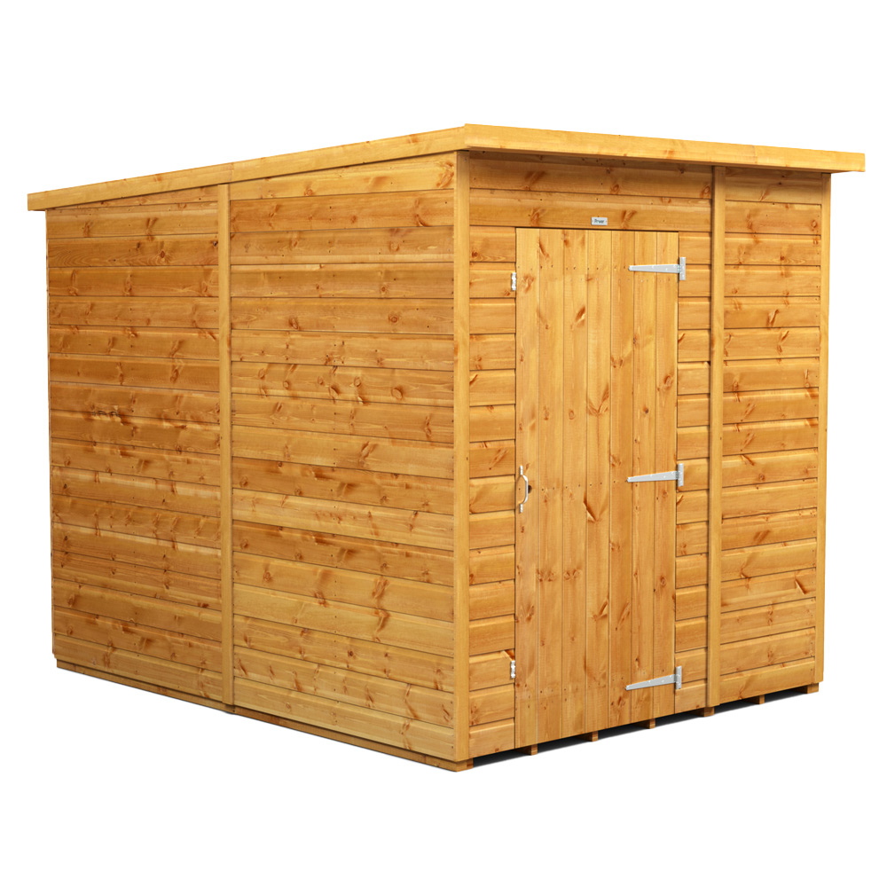 Power Sheds 6 x 8ft Pent Wooden Shed Image 1