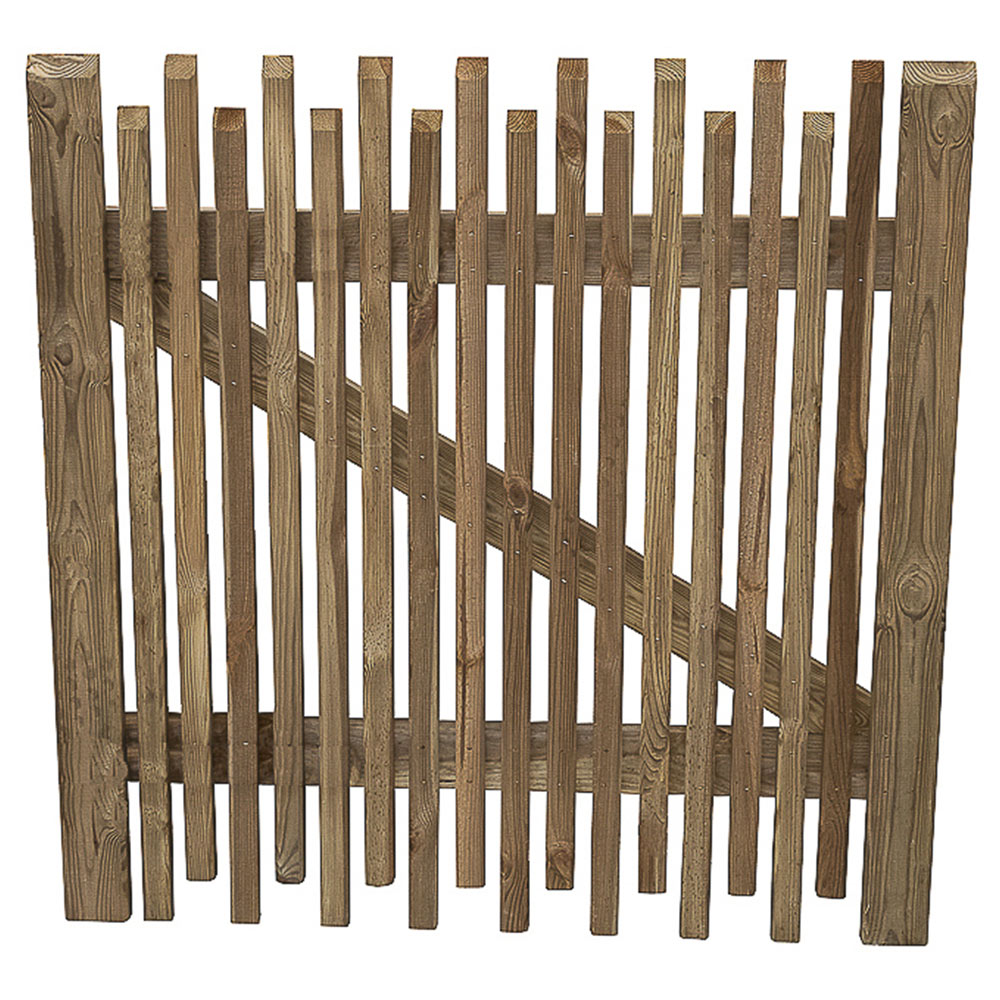 Forest Garden Contemporary Picket Gate 3ft Image 1