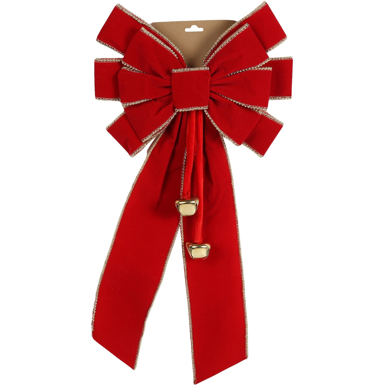 Red Jingle Bell Bow - Red Image 1