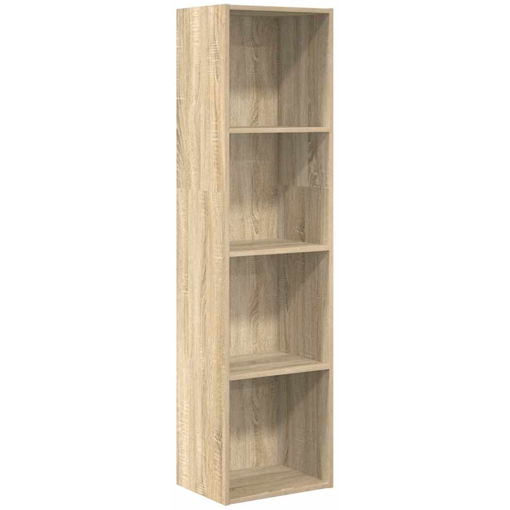 vidaXL 4 Shelf Sonoma Oak Bookcase Image 2