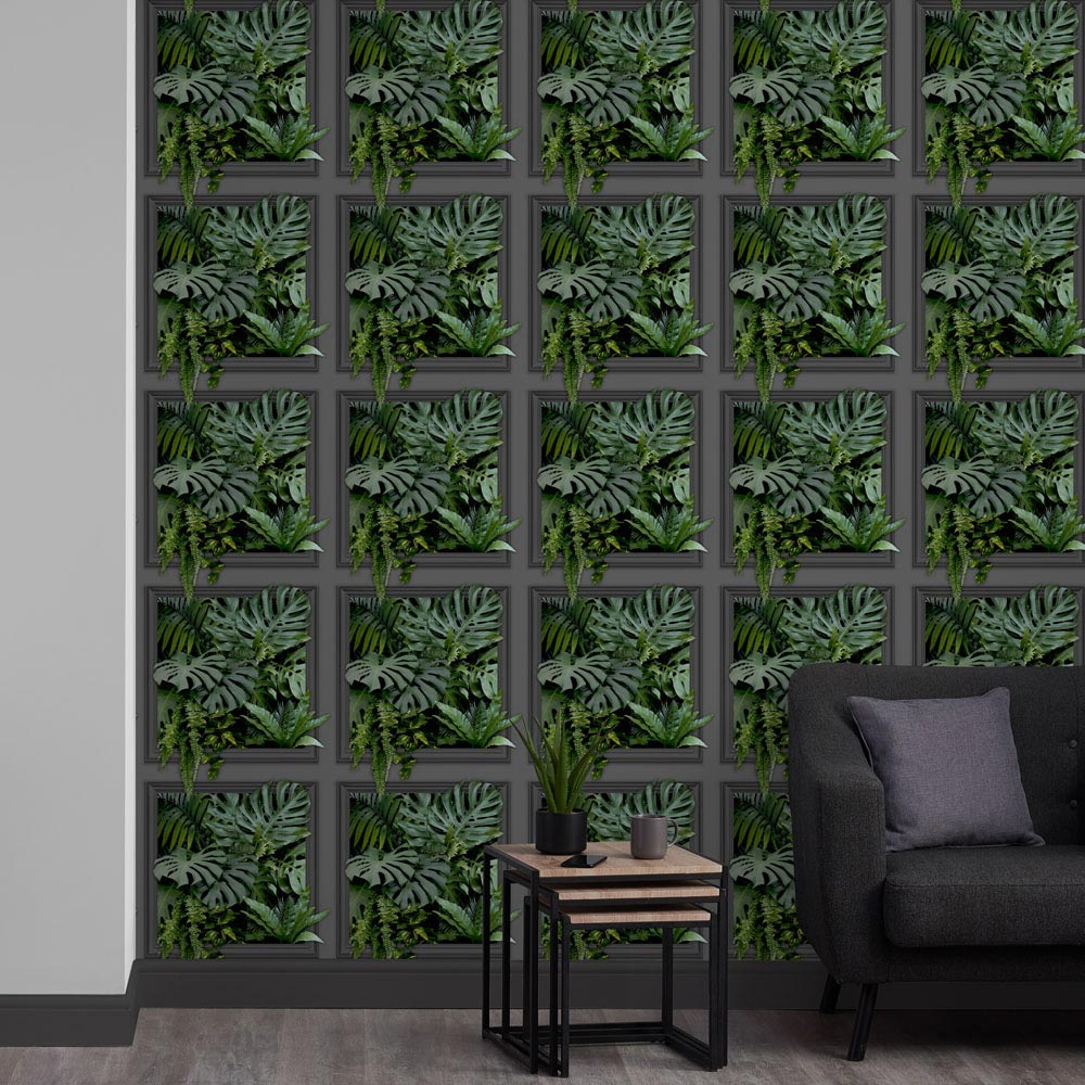 Fresco Tropical Leaves Panel Wallpaper Image 3