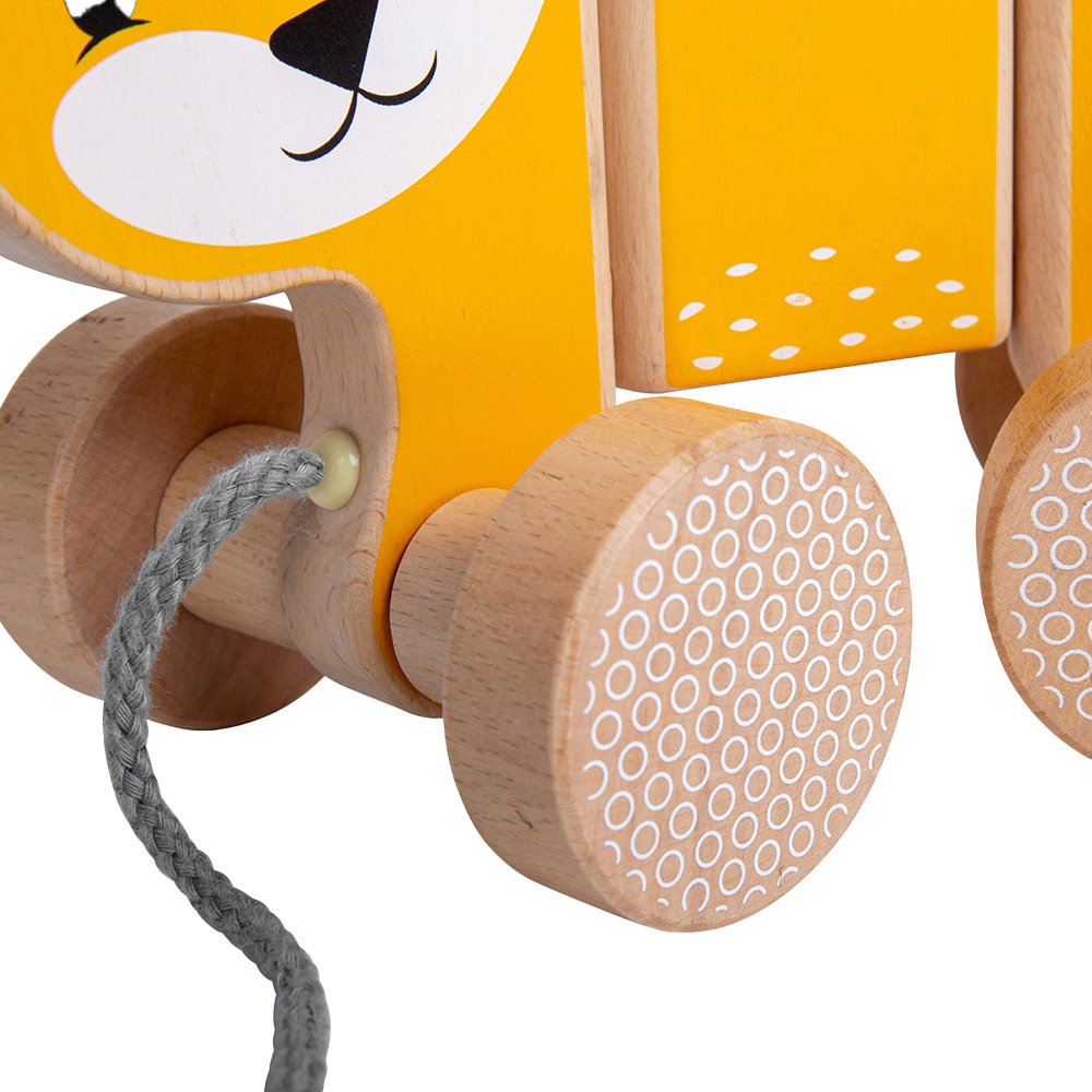 Bigjigs Toys Wooden Pull Along Fox Orange Image 5