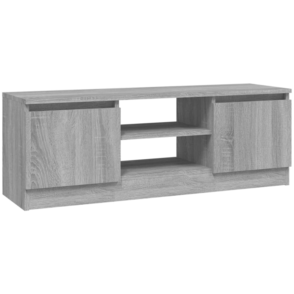 vidaXL 2 Door 2 Drawer Grey Sonoma TV Cabinet Image 2