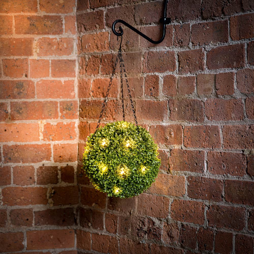 28cm Pre-lit Artificial Topiary Ball Image 2