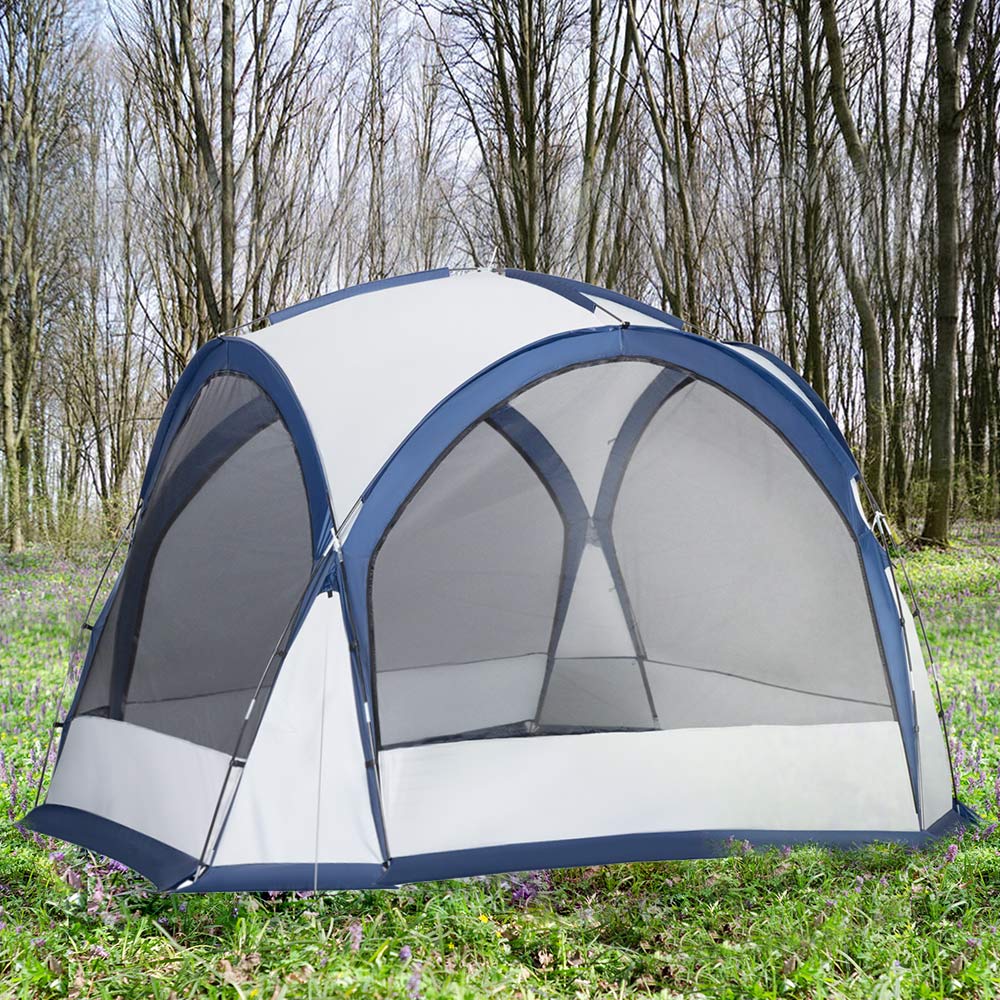 Outsunny 6-8 Person Camping Tent White Image 2