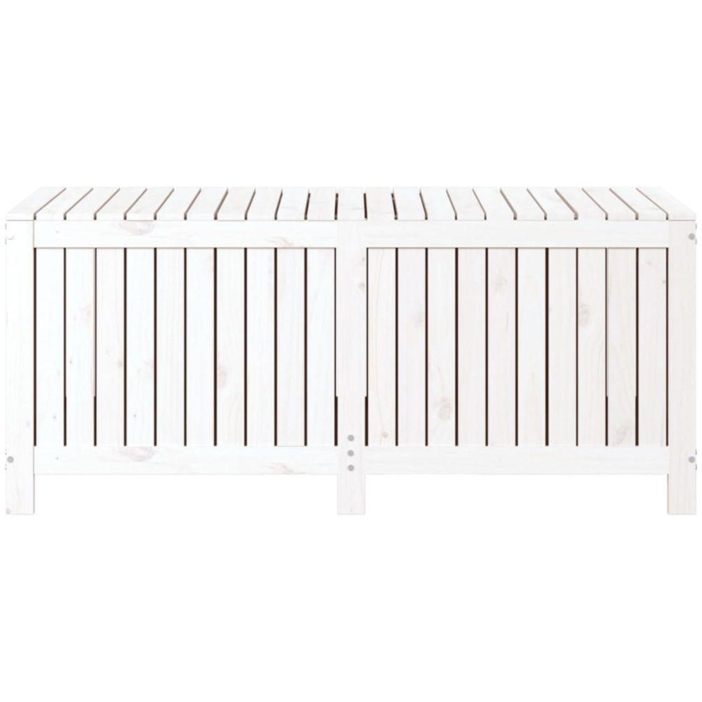vidaXL 64 x 147 x 68cm White Pine Wood Garden Storage Box Image 5