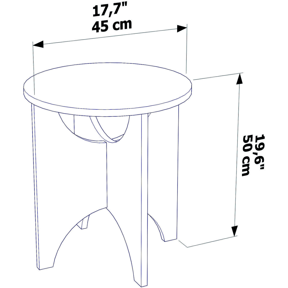 Decorotika Merit White Round Side End Table Image 7