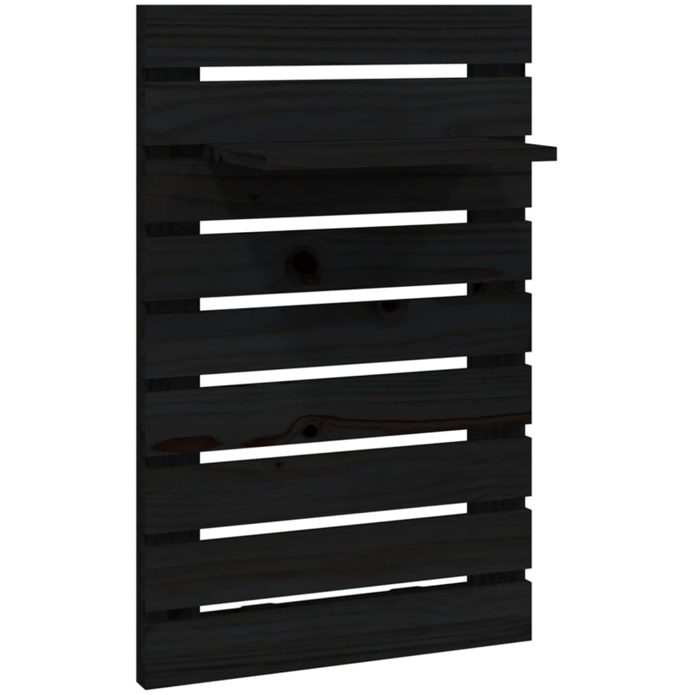 vidaXL Black Adjustable Wall-Mounted Bedside Shelf Set of 2 Image 1