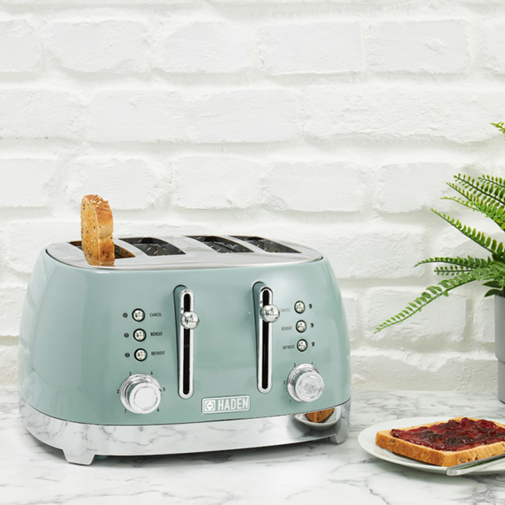 Haden Bristol Sage Green 4Slice Toaster 1630W Wilko