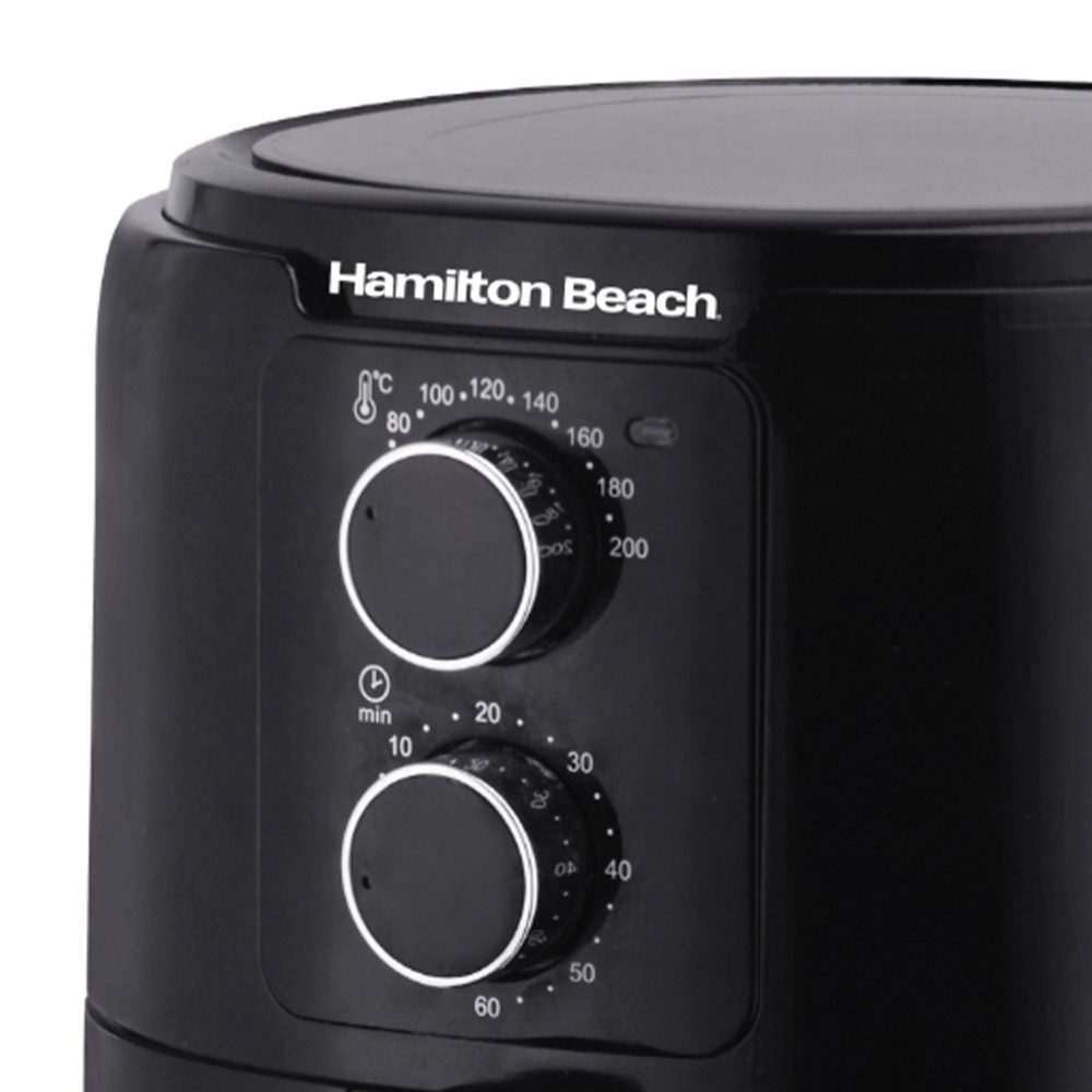 Hamilton Beach SimpliFry HB4001 Black 4.2L Manual Air Fryer 1300W Image 2