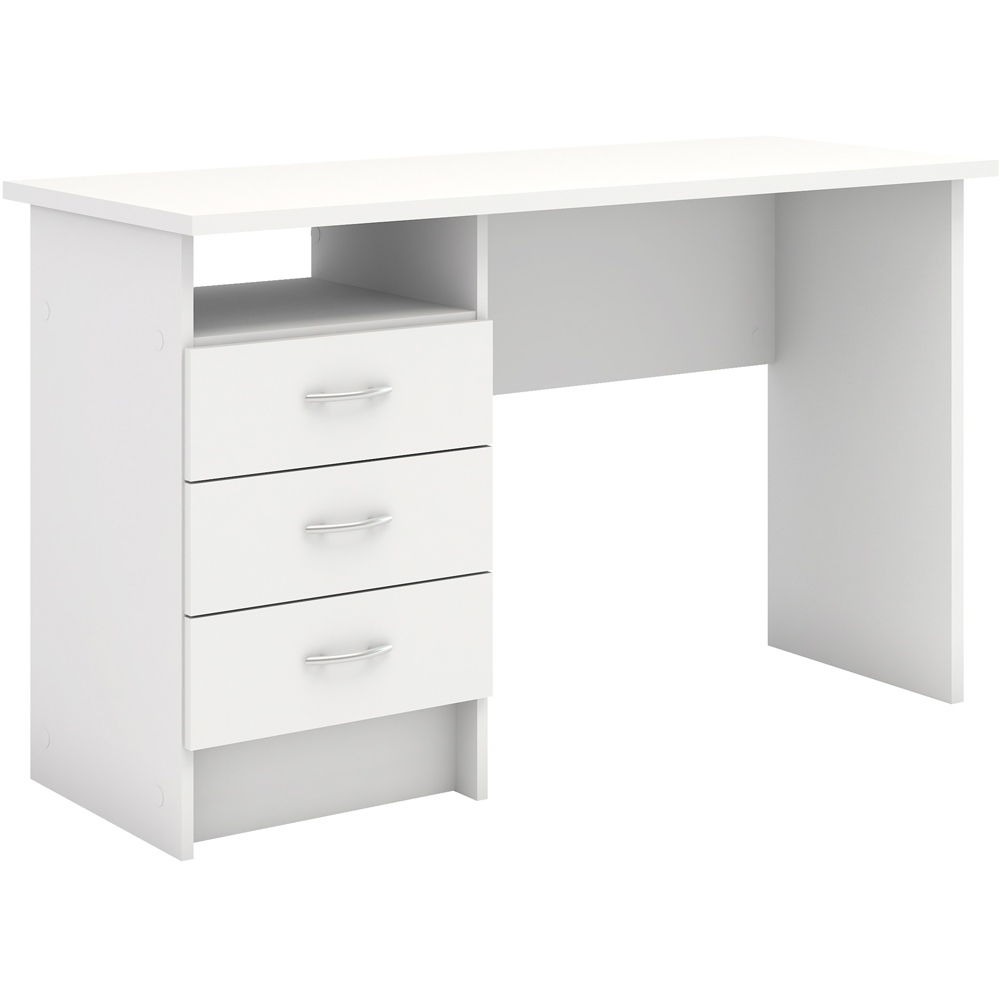 Florence Function Plus 3 Drawer Desk White Image 2