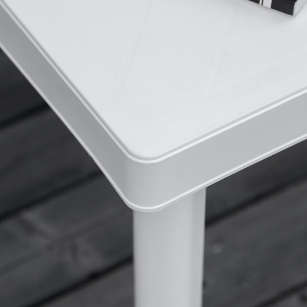 Outsunny White Square Side Table Image 3