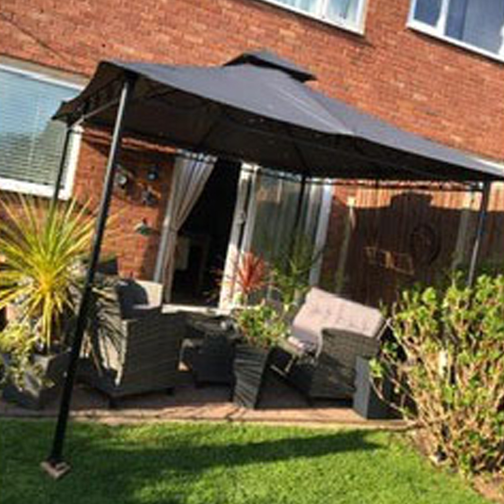 Glendale Marco Polo 3 x 3m Grey Garden Gazebo Image 4