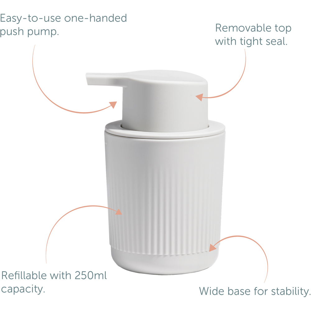ReBorn Stone Effect Eco Friendly Wall Mounted Recycled Plastic Soap Dispenser 250ml Image 8