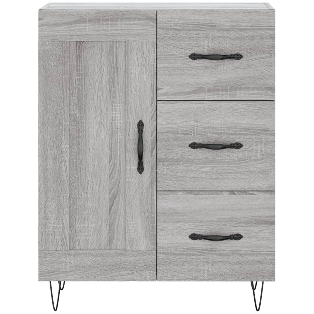 vidaXL 3 Door 3 Drawer Grey Sonoma Highboard Image 8