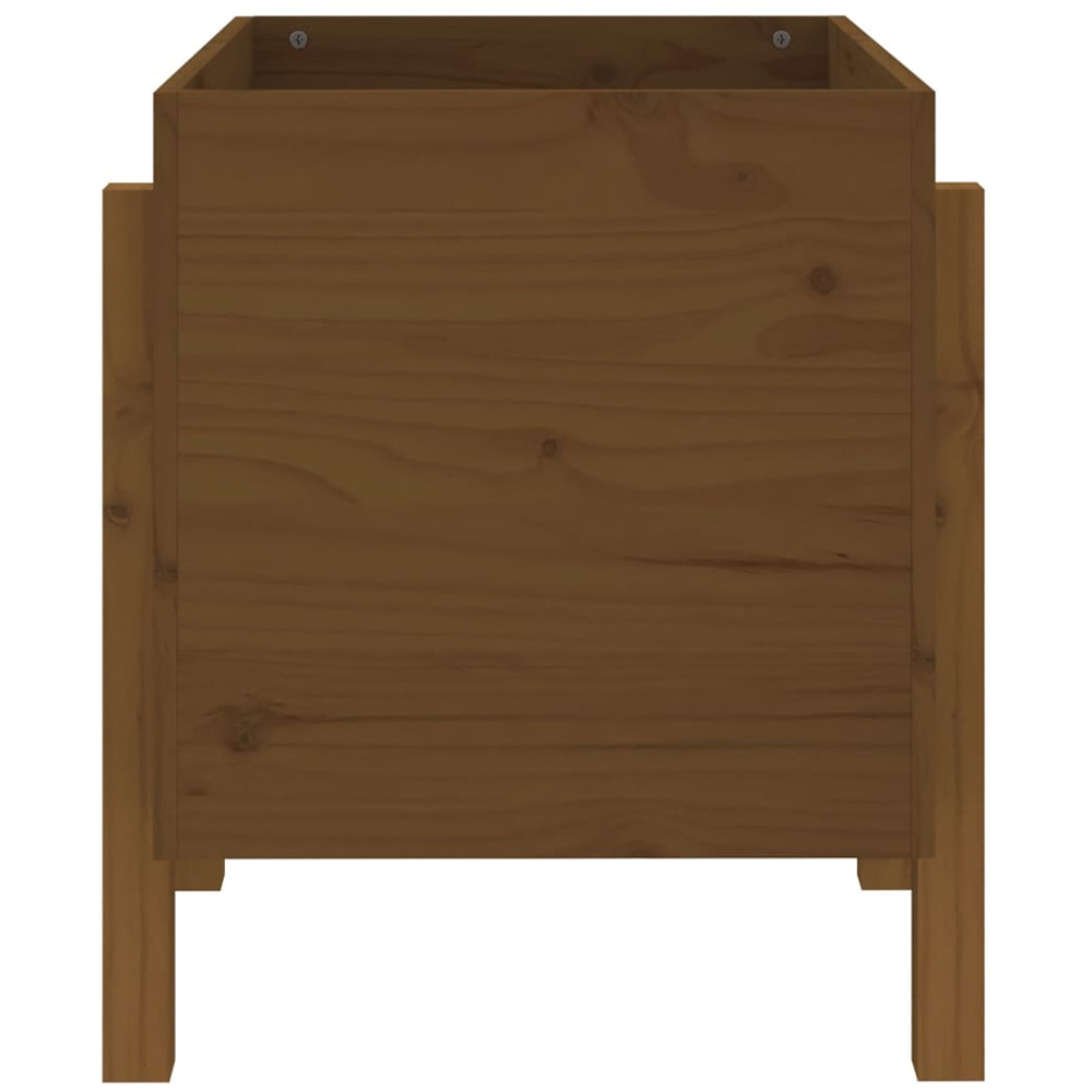 vidaXL Honey Brown Solid Pine Wood Garden Planter 62 x 50 x 57cm Image 4