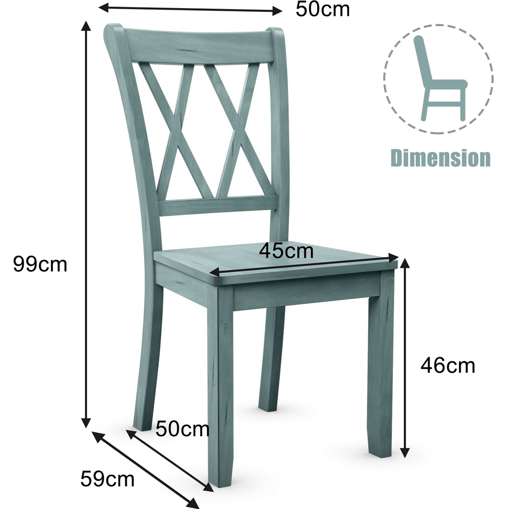 Costway Set of 2 Wooden Dining Chair Image 9
