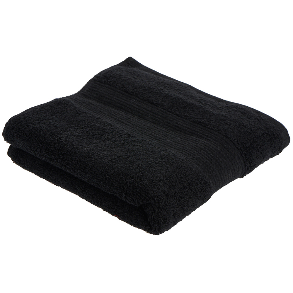 Wilko Supersoft Cotton Black Hand Towel Image 1