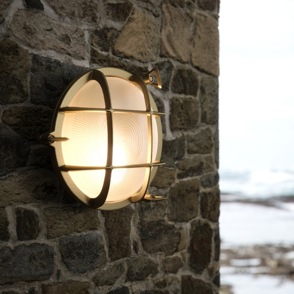 Nordlux Polperro Brass Outdoor Wall Light Image 2