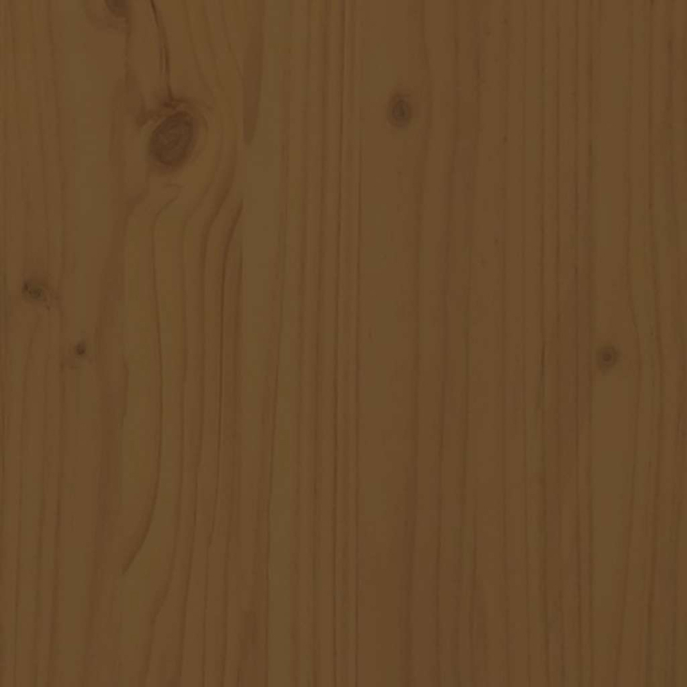 vidaXL 4 Door Honey Brown Solid Pine Wood Sideboard Image 8