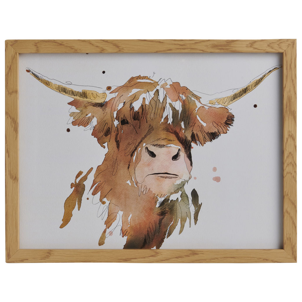 Wilko Cow Framed Print 30 x 40cm Image 1