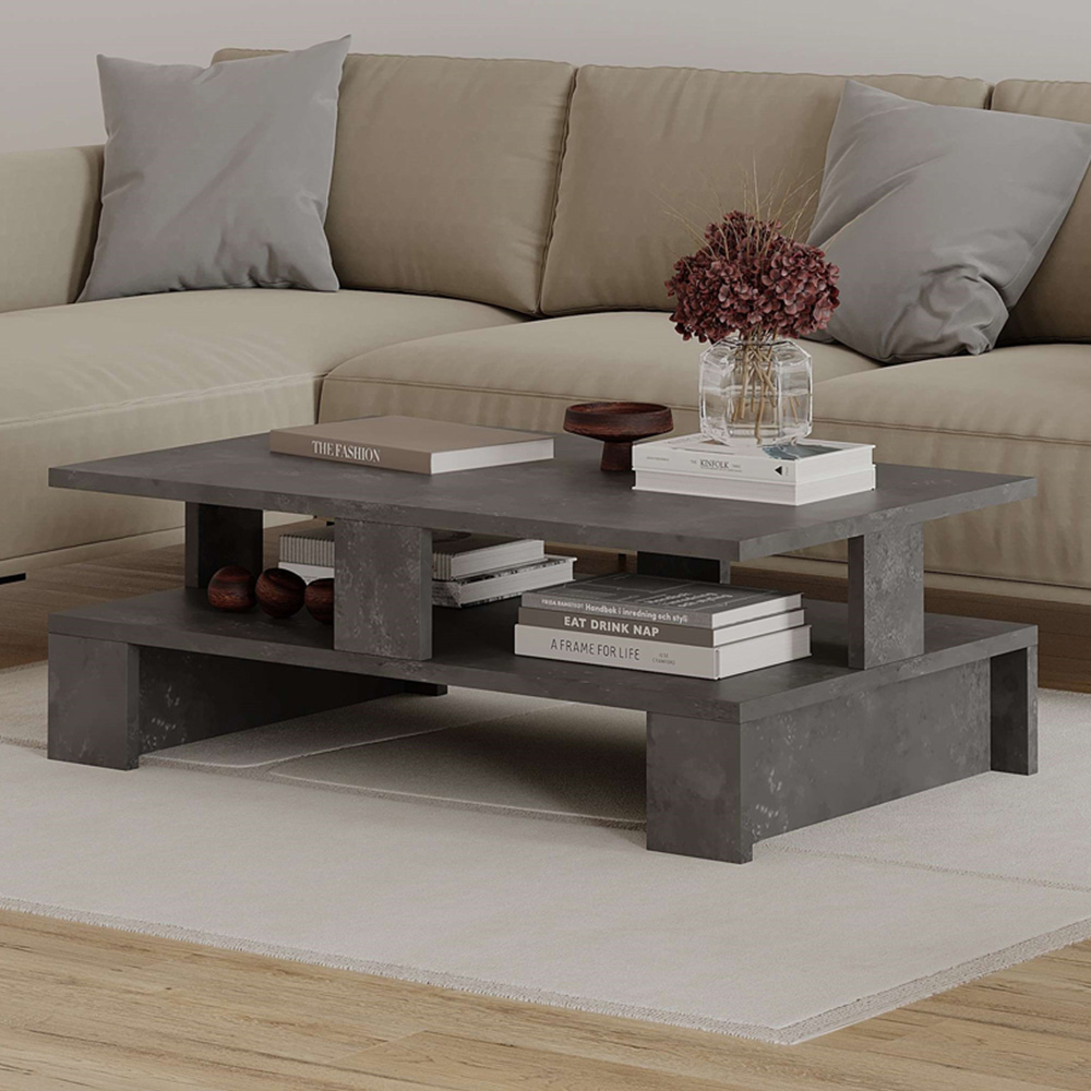 Decortie Mansu Retro Grey Coffee Table Image 1